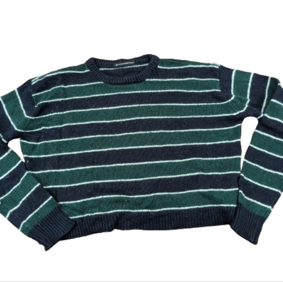 Brandy Melville Stripped Cropped Sweater - Picture 2 of 4